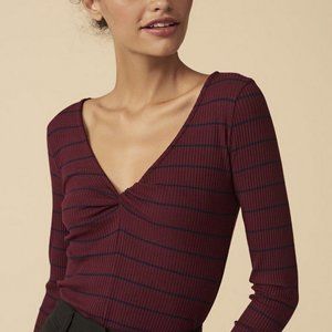 Amour Vert Kelly Top Plum Ora Stripe